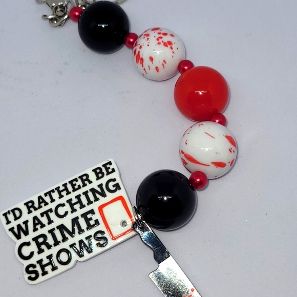TRUE CRIME KEYCHAIN PURSE DANGLE!! Handmade!! - Picture 4 of 12